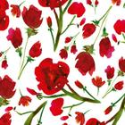 Papel de Parede Adesivo Floral Vermelho - 151