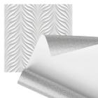 Papel De Parede Adesivo Folhas 3D Minimalista Branco 2,80M