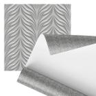 Papel De Parede Adesivo Folhas 3D Minimalista Cinza 2,80M - Plimshop