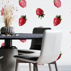 Papel de Parede Adesivo Fruta Morango Cozinha Moderno Sala de Estar