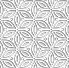 Papel de Parede Adesivo Geométrico Branco de Floral 3d Sombreado Fosco Vinil Autocolante 3m