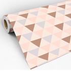Papel de Parede Adesivo Geométrico Triângulos Coloridos Vinílico Decoração Lavável Sala Quarto 3D - Pro Decor