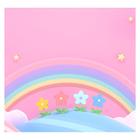 Papel de Parede Adesivo Infantil Arco-íris Rosa Nuvens Bebe Quarto Menina - 504pcp