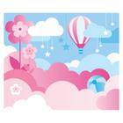 Papel de Parede Adesivo Infantil Balão Nuvens Quarto Menina - 706pcm