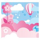 Papel de Parede Adesivo Infantil Balão Nuvens Quarto Menina - 706pcp