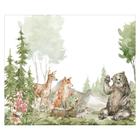 Papel de Parede Adesivo Infantil Floresta Animais Quarto Menino Menina - 632pcm