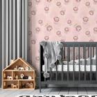 Papel de Parede Adesivo Infantil Leão Rosa N05032 0,58X2,5M