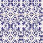 Papel de Parede Adesivo Lavável Azulejo Português Roxo 3m