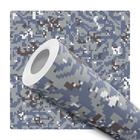 Papel De Parede Adesivo Lavável Camuflagem Militar Azul Cinza E Preto Pixel - DELIQUADROS