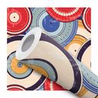 Papel De Parede Adesivo Lavável Circulos Abstratos Geométricos Coloridos Quarto Sala de Estar
