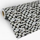 Papel de Parede Adesivo Lavável Com Estampa De Pastilhas Azulejo Para Cozinha e Banheiro Preto 3D - Pro Decor