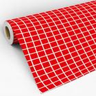 Papel de Parede Adesivo Lavável Com Estampa De Pastilhas Azulejo Para Cozinha e Banheiro Vermelho 3D - Pro Decor