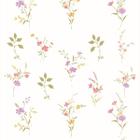 Papel De Parede Adesivo Lavável Floral De Fundo Branco 15m - Colaí