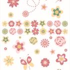 Papel De Parede Adesivo Lavável Flores E Borboleta 3m