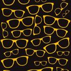 Papel De Parede Adesivo Lavável Óculos Fundo Amarelo 3m