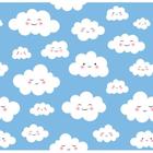 Papel De Parede Adesivo Lavável para Quarto infantil/Sala/Sala de brinquedos/Área externa - Nuvens Branca Céu Azul - Jacaré Brinquedos