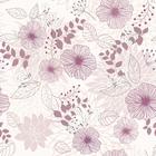 Papel De Parede Adesivo Lavável sala Floral Rosa E Branco 12m