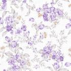 Papel De Parede Adesivo Lavável sala Floral Roxa Tulipa Floral 12m - DELIQUADROS