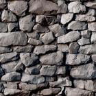 Papel de Parede Adesivo Muro Pedras Brutas Cinza Escuro