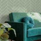 Papel de Parede Adesivo para Cozinha Azulejo Brick Menta ZigZag 3m