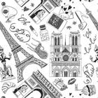 Papel De Parede Adesivo Paris Branco Decoração Lavável 3M - Artetik Digital