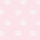 Papel de Parede Adesivo Poá Rosa Coroas - 045