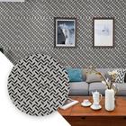 Papel de Parede Adesivo PVC Estampa Zig Zag Cinza 05 Metros - TopHouse