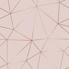 Papel de Parede Adesivo Rosa Chá Fio Rosé Geometrico 12m