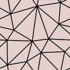 Papel de Parede Adesivo Rosé Geométrico Lavável Vinilico 3m