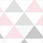 Papel De Parede Adesivo Triângulos Menina 11659 0,58X3,00M