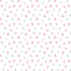 Papel de Parede Adesivo Triângulos Rosa e Cinza 2,70x0,57m