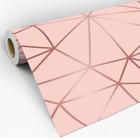 Papel de Parede Adesivo Zara Linha Vermelha Fosco Com Fundo Rosa Pálido Decorativo Lavável Sala Quarto 3D - Pro Decor