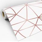 Papel de Parede Adesivo Zara Linhas Vermelhas Com Fundo Branco Decorativo Lavável Sala Quarto 3D - Pro Decor