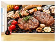 Papel De Parede Alimentos Carne Churrasco Bife 3,5M Al275