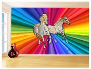 Papel De Parede Animais Pop Art Cavalos Cores 3,5M Pxa361