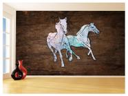 Papel De Parede Animais Pop Art Cavalos Cores 3,5M Pxa377