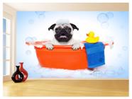 Papel De Parede Animal Cão Petshop Banho Tosa 3,5M Anm393