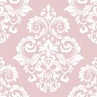 Papel De Parede Arabesco Floral Rosa Nobre 57X270Cm - Quartinhos