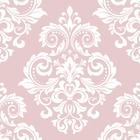 Papel de Parede Arabesco Floral Rosa Nobre 57x270cm - Quartinhos