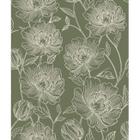 Papel de Parede Atemporal Floral Verde 3800