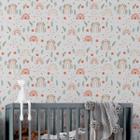 Papel de Parede Auto Colante Infantil Aquarela Arco-iris marrom Decorado Quarto Sala 3m