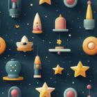 Papel de Parede Auto Colante Infantil verde Estrelas Amarelas Lavavel decorativo Quarto Criança 12m