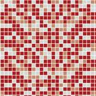 Papel de Parede Autocolante Pastilhas Quadriculadas Em Tons De Vermelho E Cinza Claro REF: DPPA20