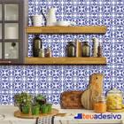 Papel De Parede Azulejo Cozinha Português Lávavel Azul 3M