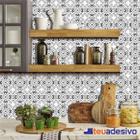 Papel De Parede Azulejo Cozinha Português Lávavel Rosa 3M