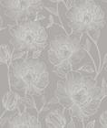 Papel de parede bobinex atemporal - floral cinza