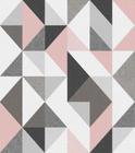 Papel de parede bobinex contemporâneo - geométrico preto e rosa