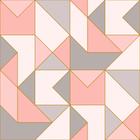 Papel de parede bobinex contemporâneo - geométrico rosa