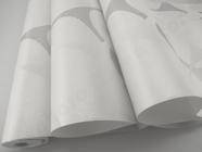 Papel de Parede - Branco Gelo com Arabescos Cinza - Rolo com 10m x 53cm - LMS-PPY-8121