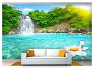 Papel De Parede Cachoeira Natureza Mata 3D 6M² Nch139